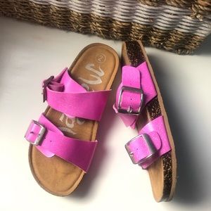 Pink Glitter Girl Sandals